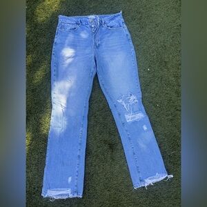 Good American Light Blue Straight Leg Jeans